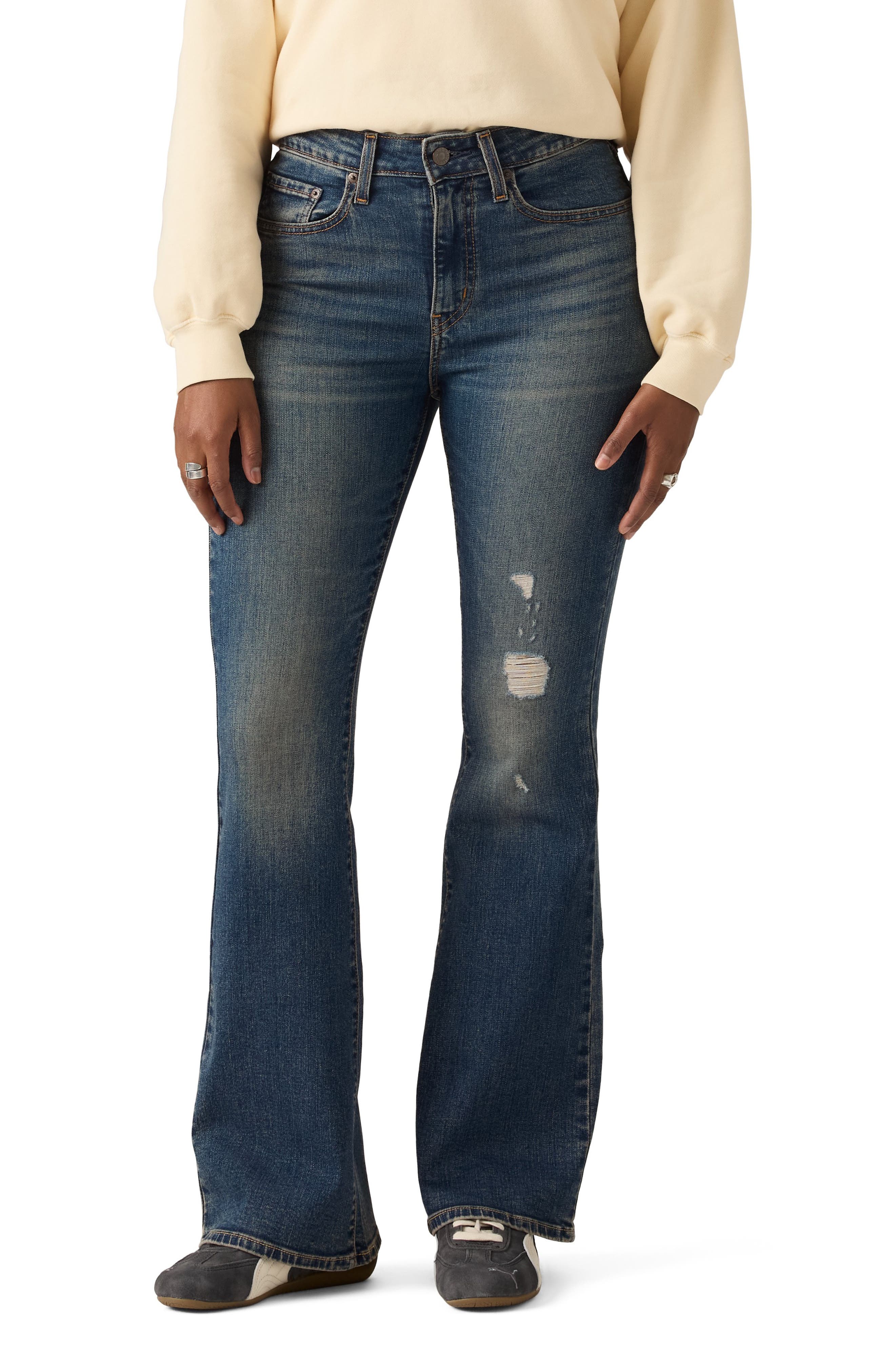 726™ Ripped High Waist Flare Jeans