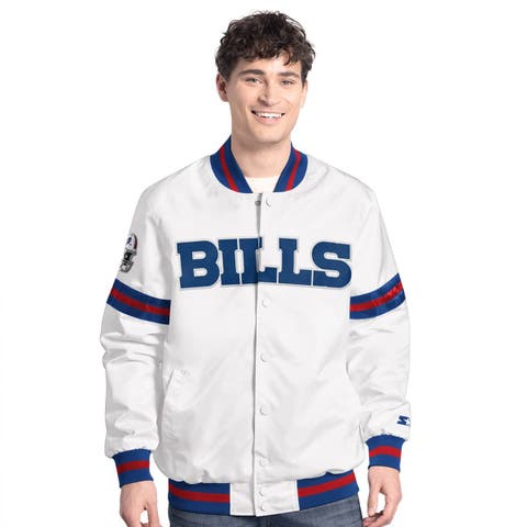 Men's Starter  White Buffalo Bills Scout Full-Snap Varsity Jacket