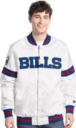 STARTER Men's Starter  White Buffalo Bills Scout Full-Snap Varsity Jacket