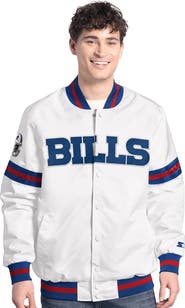 STARTER Men's Starter  White Buffalo Bills Scout Full-Snap Varsity Jacket