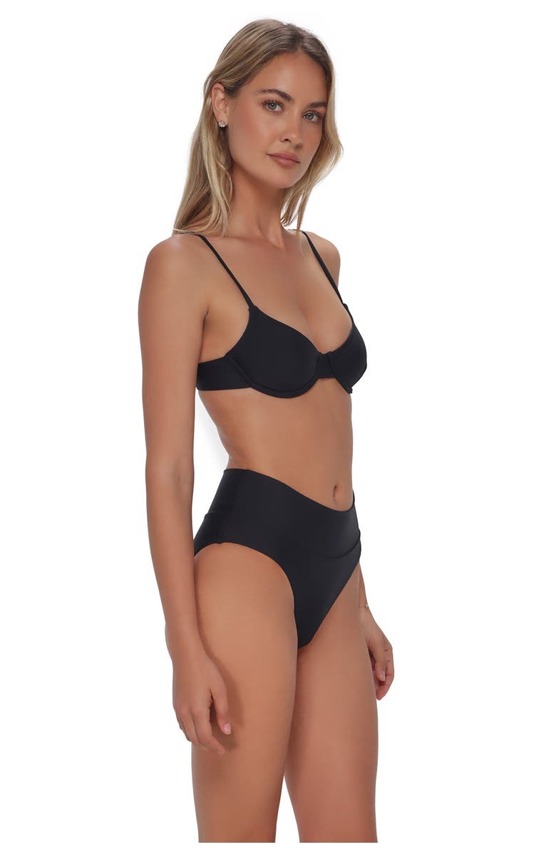 Swim Systems Laura Fold Over Bikini Swim Bottoms, Alternate, color, Black