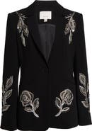 Cinq à Sept Karlie Metallic Paisley Detail Blazer