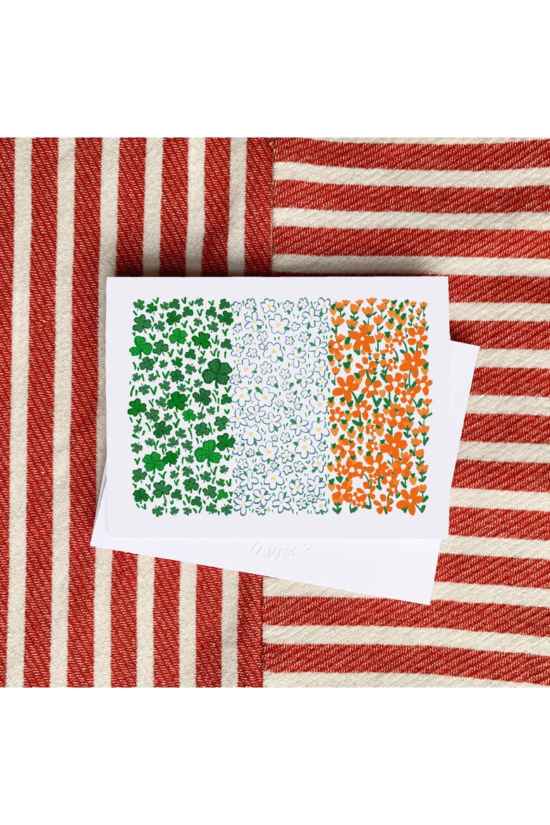 St. Patrick's Day/Irish Floral Flag Greeting Card Pack, Alternate, color, Multi-Pack
