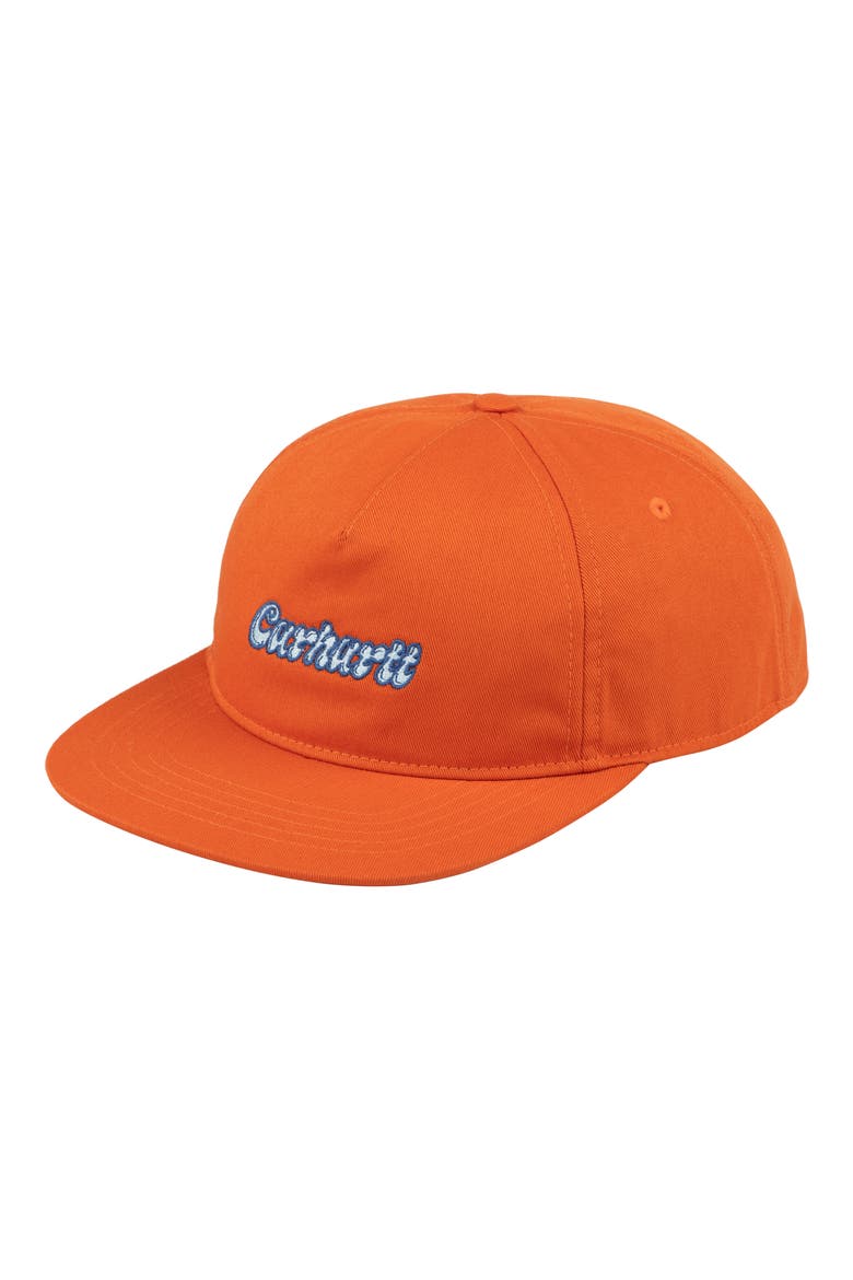 Liquid Script Twill Baseball Cap, Main, color, KUMQUAT