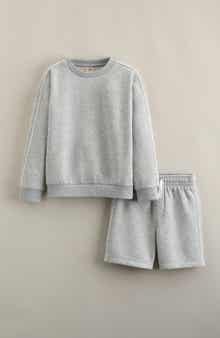 Kids' Piped Sweatshirt & Shorts Set
