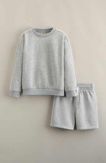 Kids' Piped Sweatshirt & Shorts Set