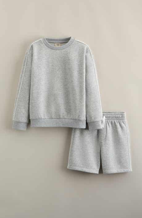 Kids' Piped Sweatshirt & Shorts Set