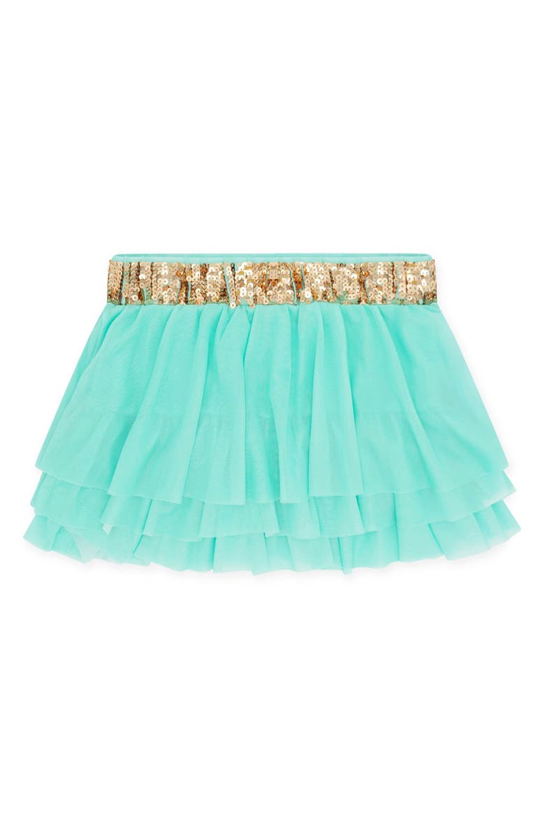Feather 4 Arrow Kids' Sea Princess Tulle Skirt, Main, color, Aqua Crystal