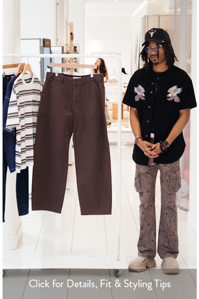 Barrel Leg Cotton Twill Pants video