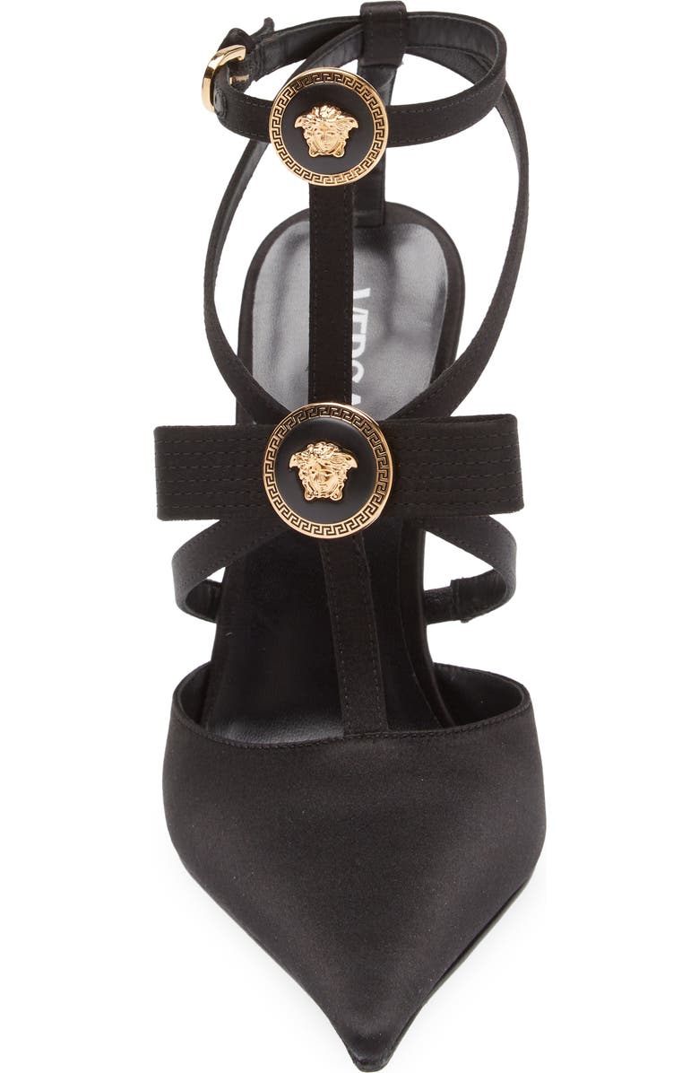 Versace Gianni Ribbon Cage Pointed Toe Pump, Alternate, color,