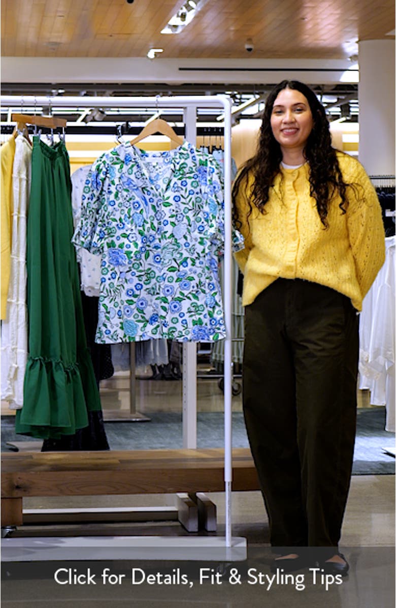 Kearny Floral Print Poplin Top, sales video thumbnail