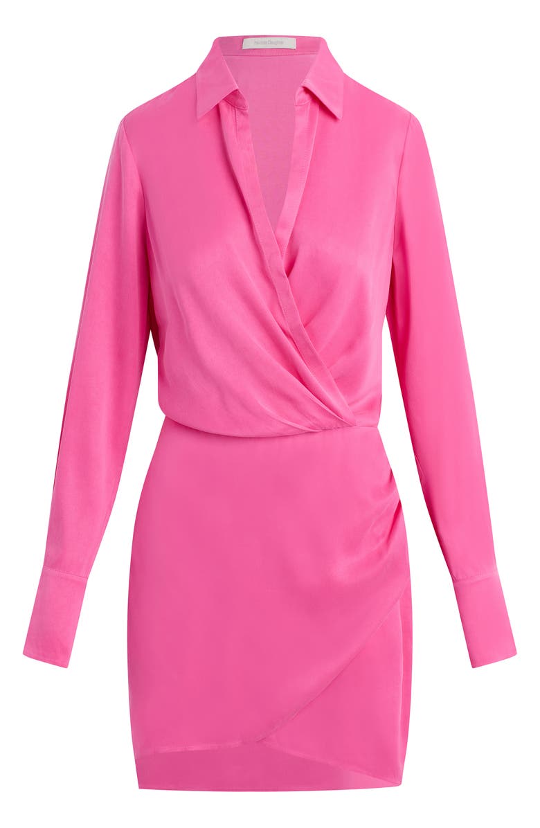 Favorite Daughter The Dinner Party Long Sleeve Minidress, Alternate, color, Flamingo