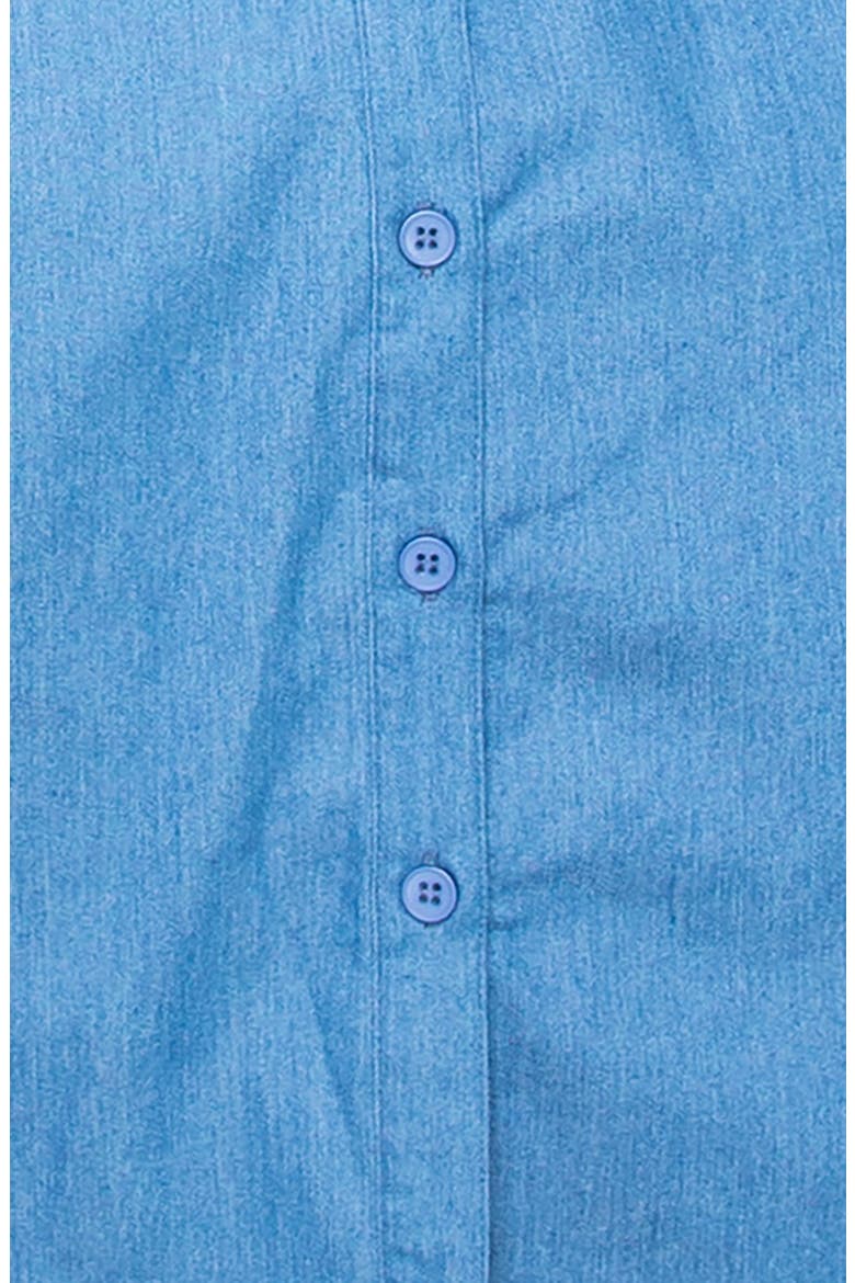 Puff Sleeve Denim Shirtdress, Alternate, color, BLUE