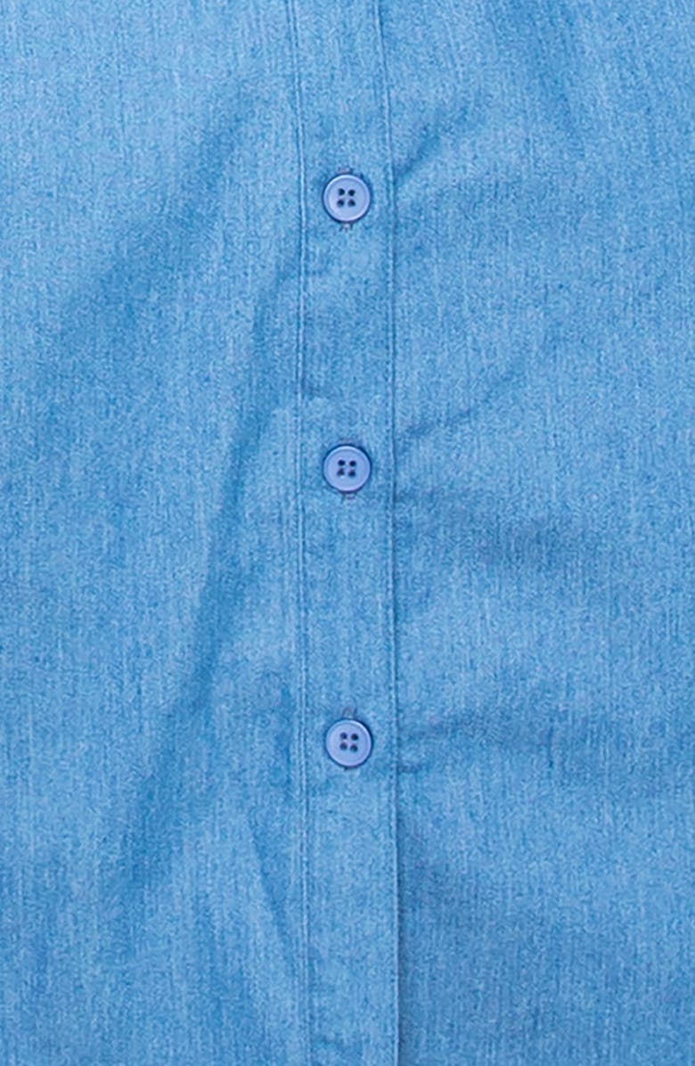 BUXOM COUTURE Puff Sleeve Denim Shirtdress, Alternate, color, 