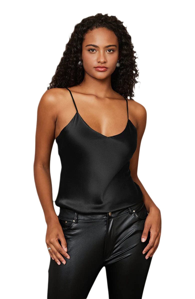 SILKSILKY Pure Silk Spaghetti Strap Camisoles, Main, color,