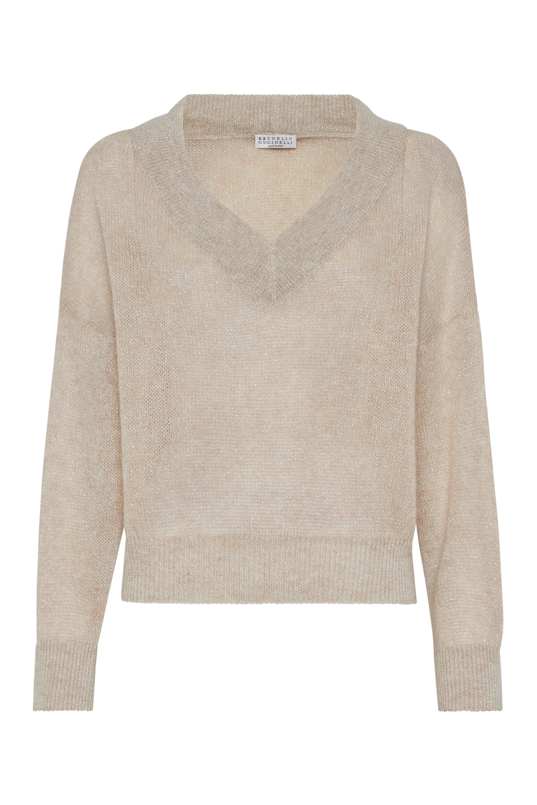 Mohair and wool sweater, Main, color, Beige