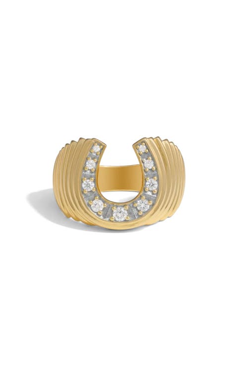 Lucky Horseshoe Signet Ring