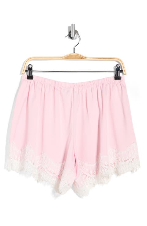 Lace Trim Pull-On Shorts