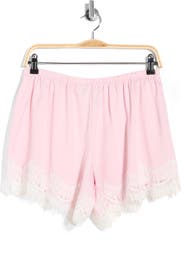 WAYF Lace Trim Pull-On Shorts