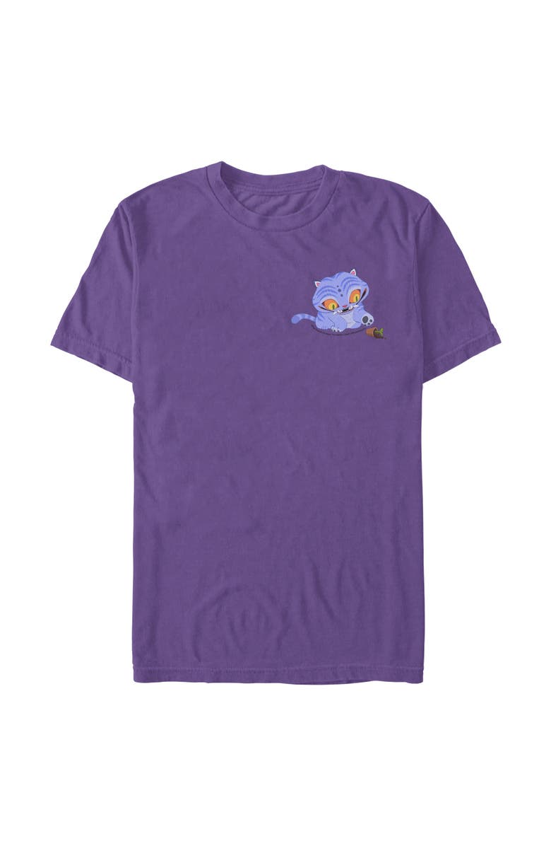 KPop Demon Hunters Men's KPop Demon Hunters Mischievous Derpy Pocket Graphic T-Shirt, Main, color, Purple