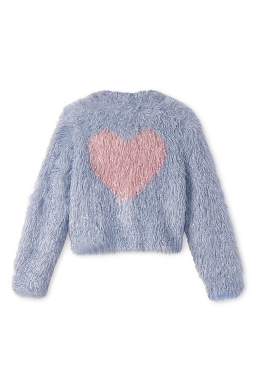 Hatley Glitter Heart Cardigan In Blue