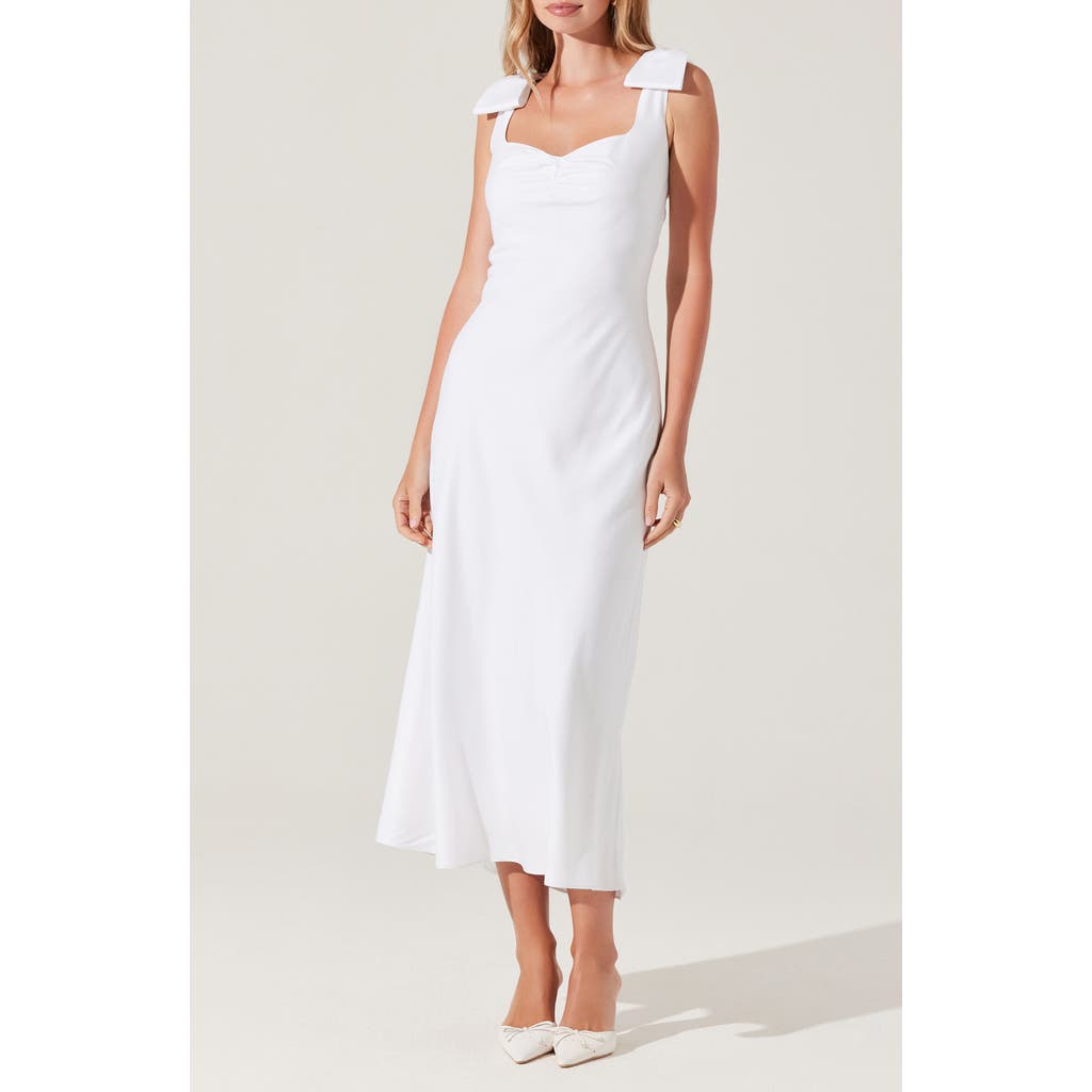 Astr The Label Kateleya Bow Strap Dress In White