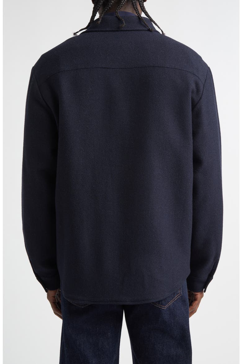 Yak Hair & Virgin Wool Overshirt, Alternate, color, NAVY