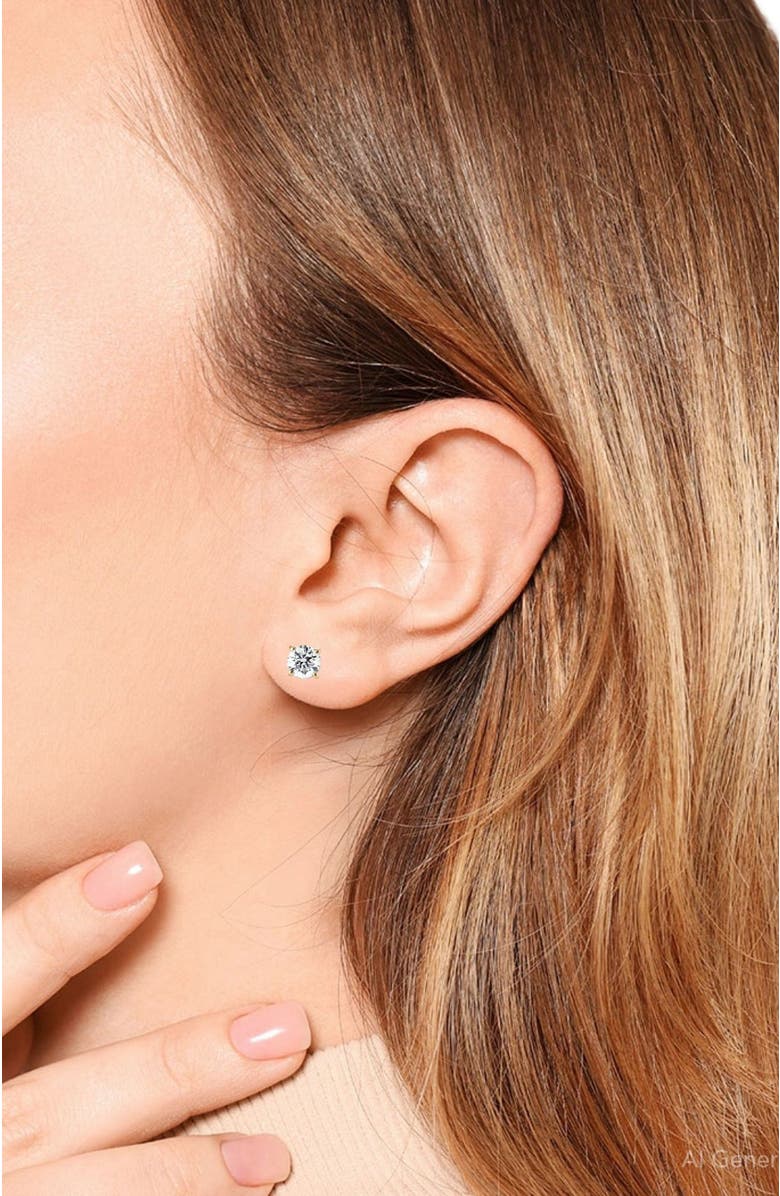 Bliss Diamond 2 1/4 Ct T.W. Diamond Screw Back Studs Lab Grown 14k Gold, Alternate, color, 14K Yellow Gold