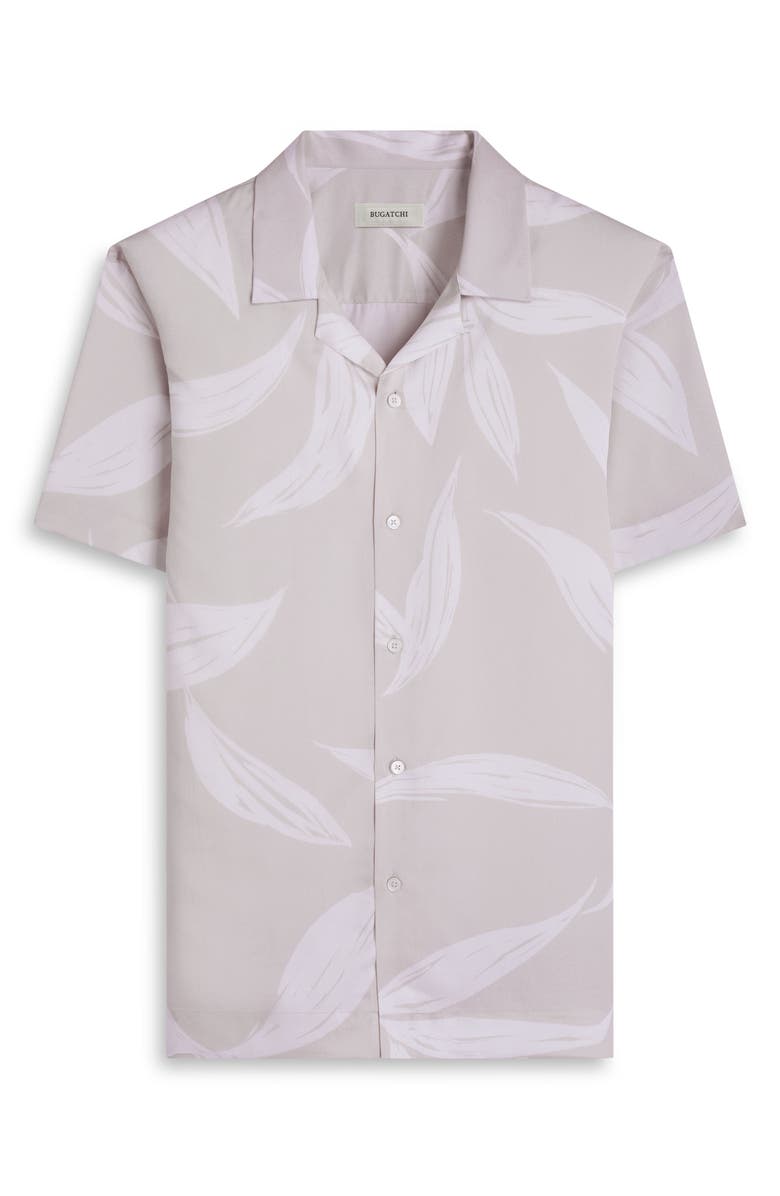 Bugatchi Jackson Leaf Print Lyocell Camp Shirt, Alternate, color,