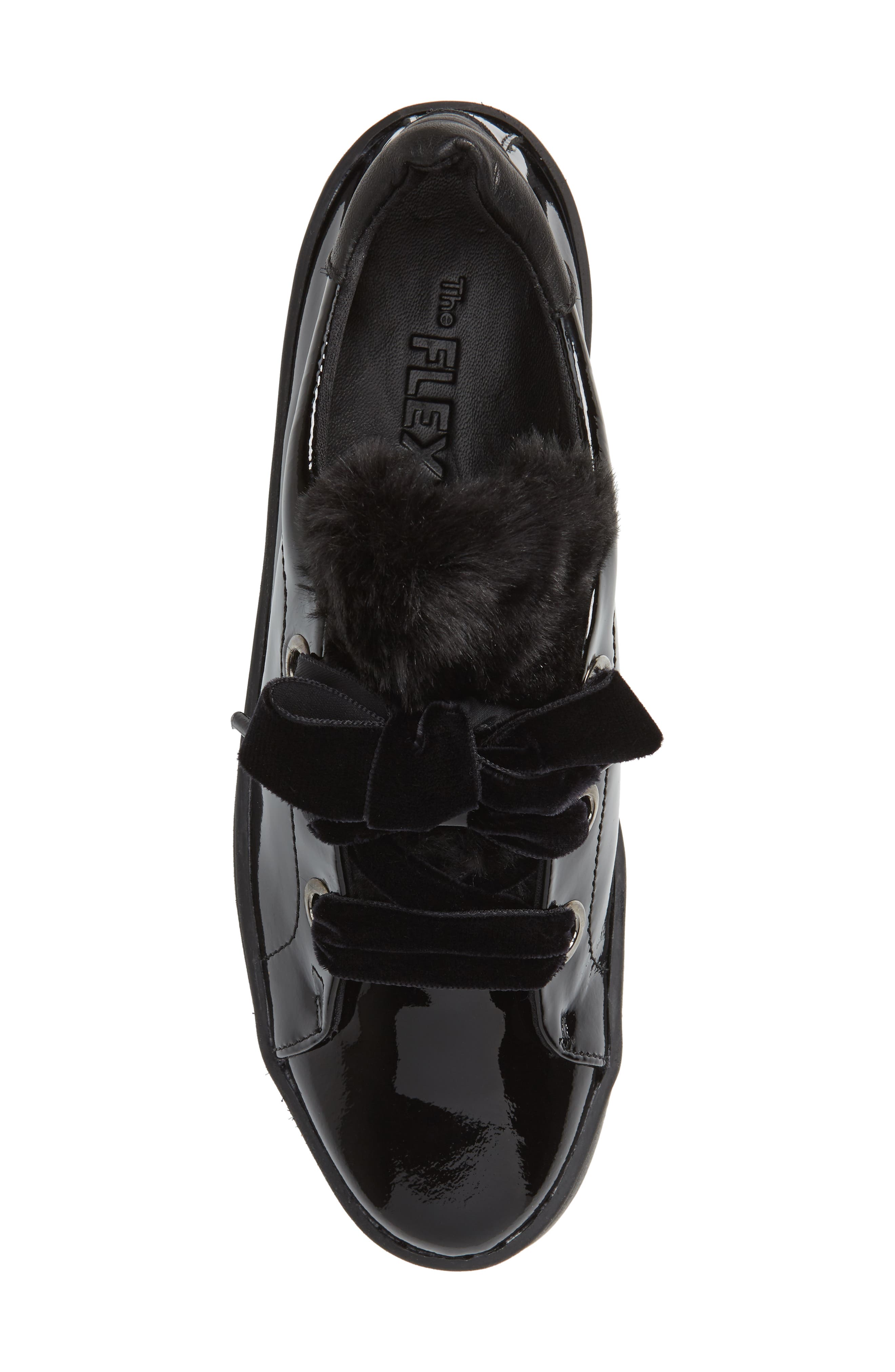 The FLEXX Groove Faux-Shearling Trim Sneaker, Alternate, color, 