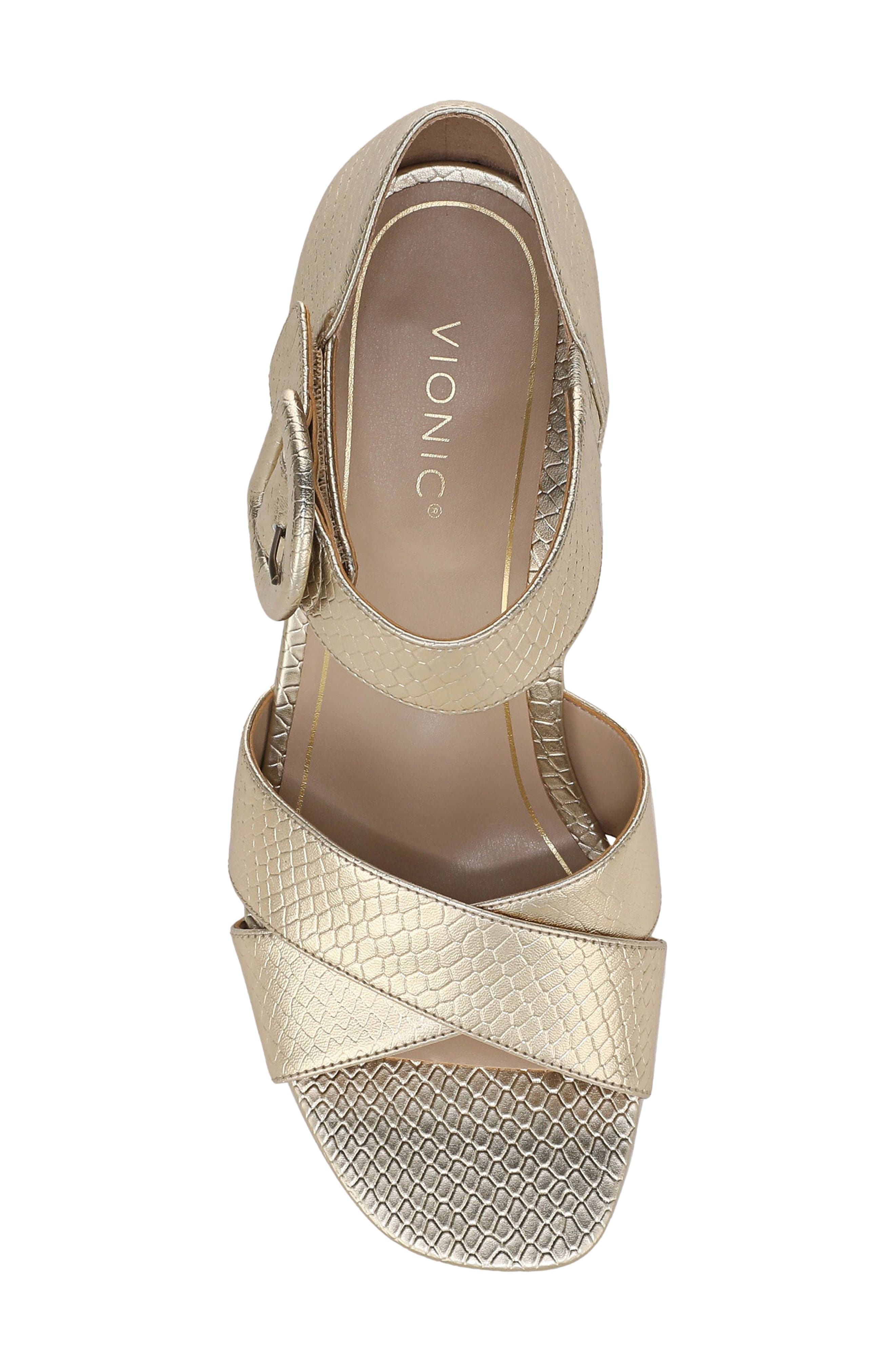 Soraya Faux Leather Sandal, Alternate, color, LIGHT GOLD