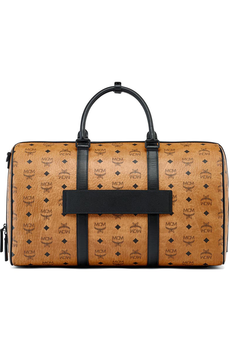 MCM Traveler Visetos Coated Canvas Duffle Bag, Alternate, color,
