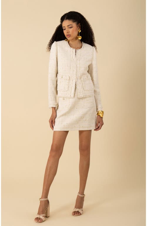 Hale Bob Zaylee Boucle Tweed Jacket In Neutral