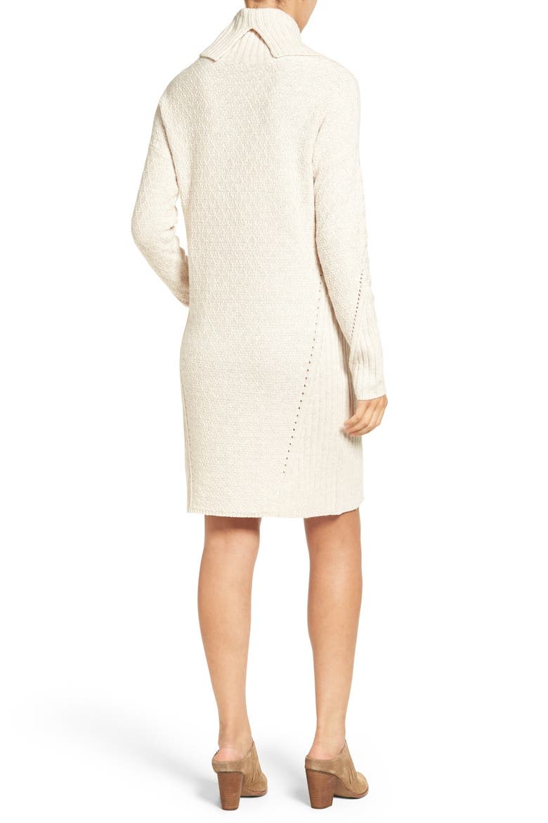 Treasure&Bond Turtleneck Sweater Dress, Alternate, color, BEIGE OATMEAL LIGHT HEATHER