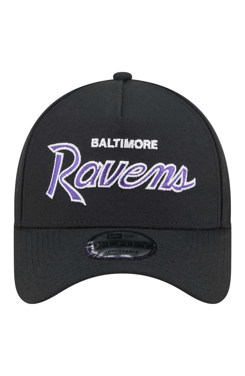New Era Men's New Era Black Baltimore Ravens Smith 9FORTY Adjustable hat, Alternate, color, Black
