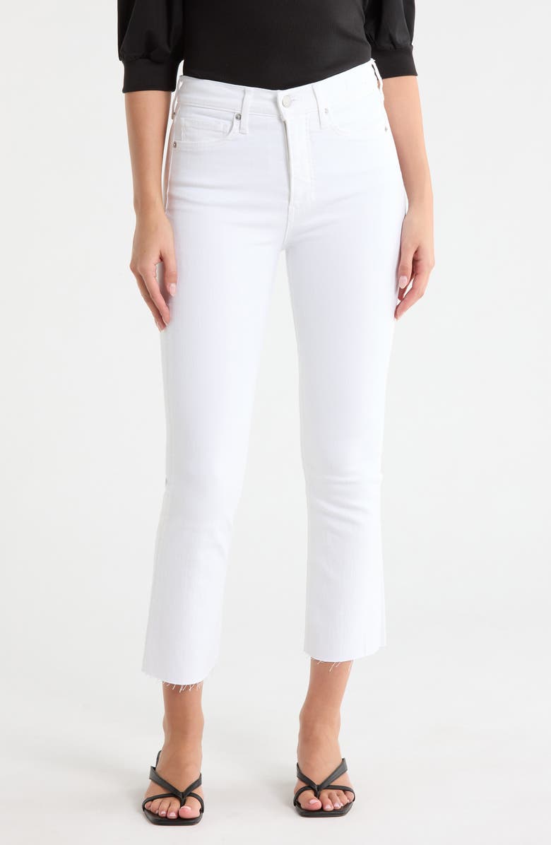 Veronica Beard Carly Raw Hem Kick Flare Leg Jeans, Main, color, White