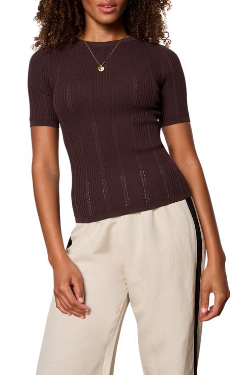 Perfect Pointelle Rib T-Shirt