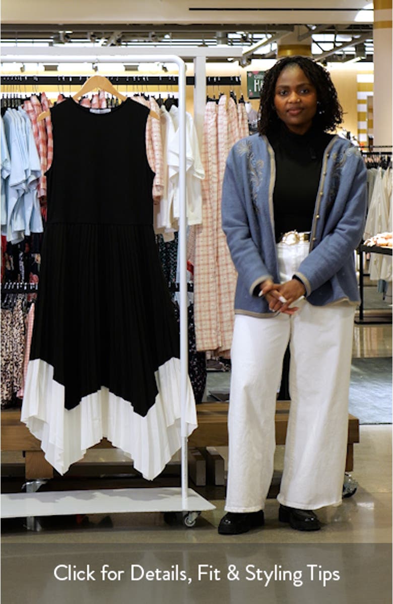 Sleeveless Pleated Asymmetric Dress, sales video thumbnail