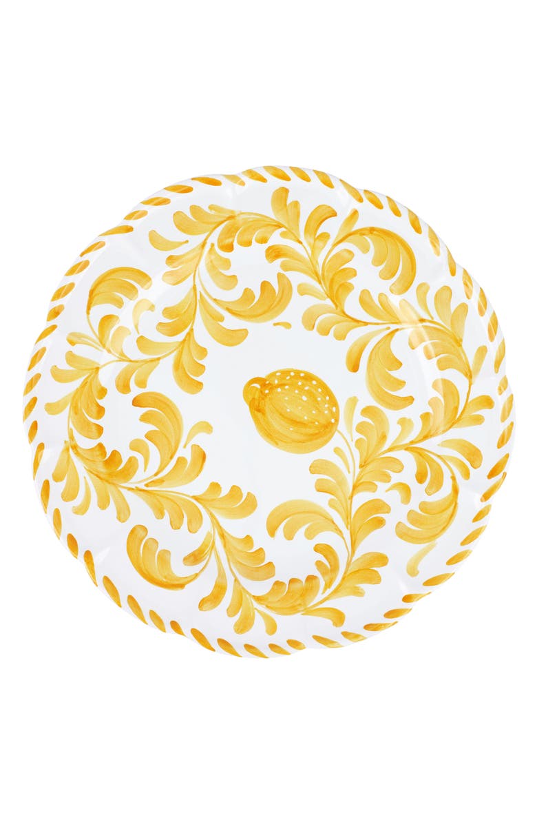 VIETRI Arezzo Round Platter, Main, color, Yellow