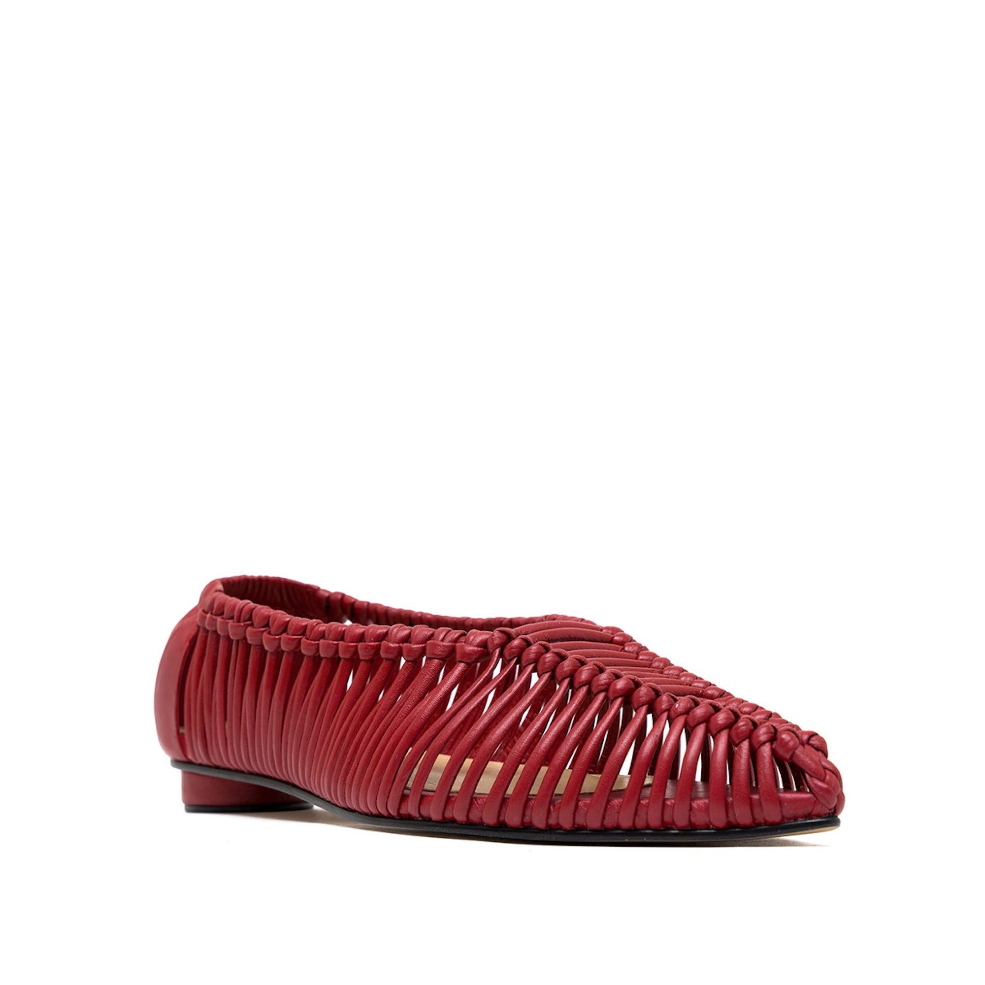 Simone Craft Flats, Alternate, color, Red