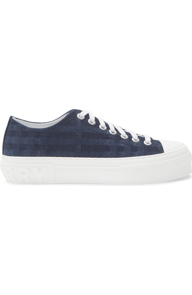 Burberry Jack Check Low Top Sneaker, Alternate, color, Navy