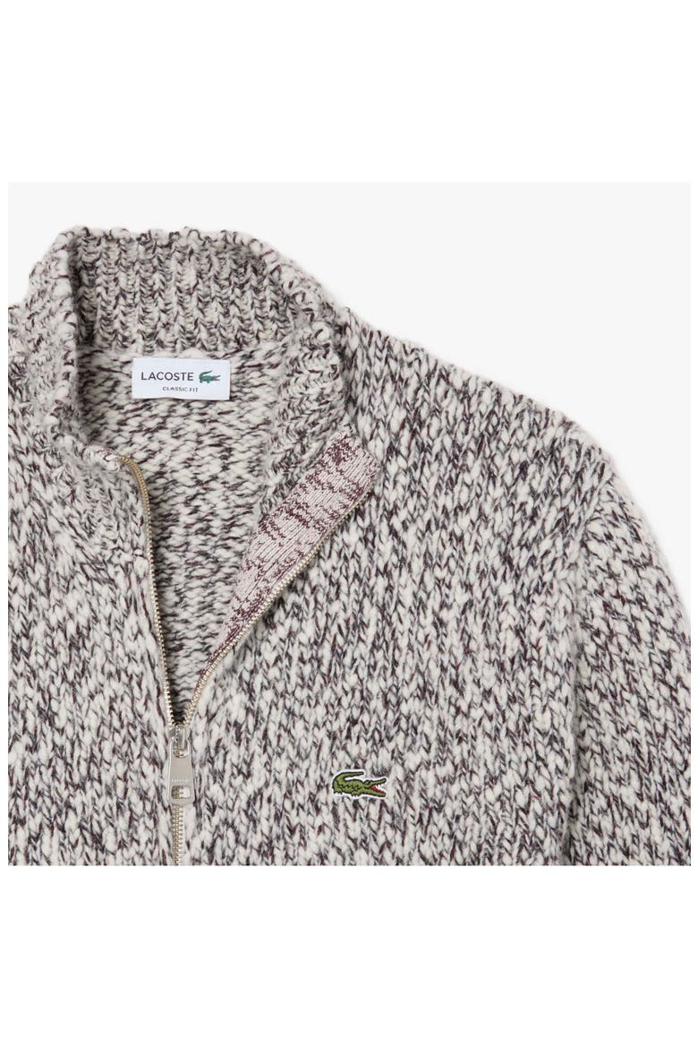 Full Zip Wool Blend Sweater, Alternate, color, LAPLAND/ OXALIS/ BLACK