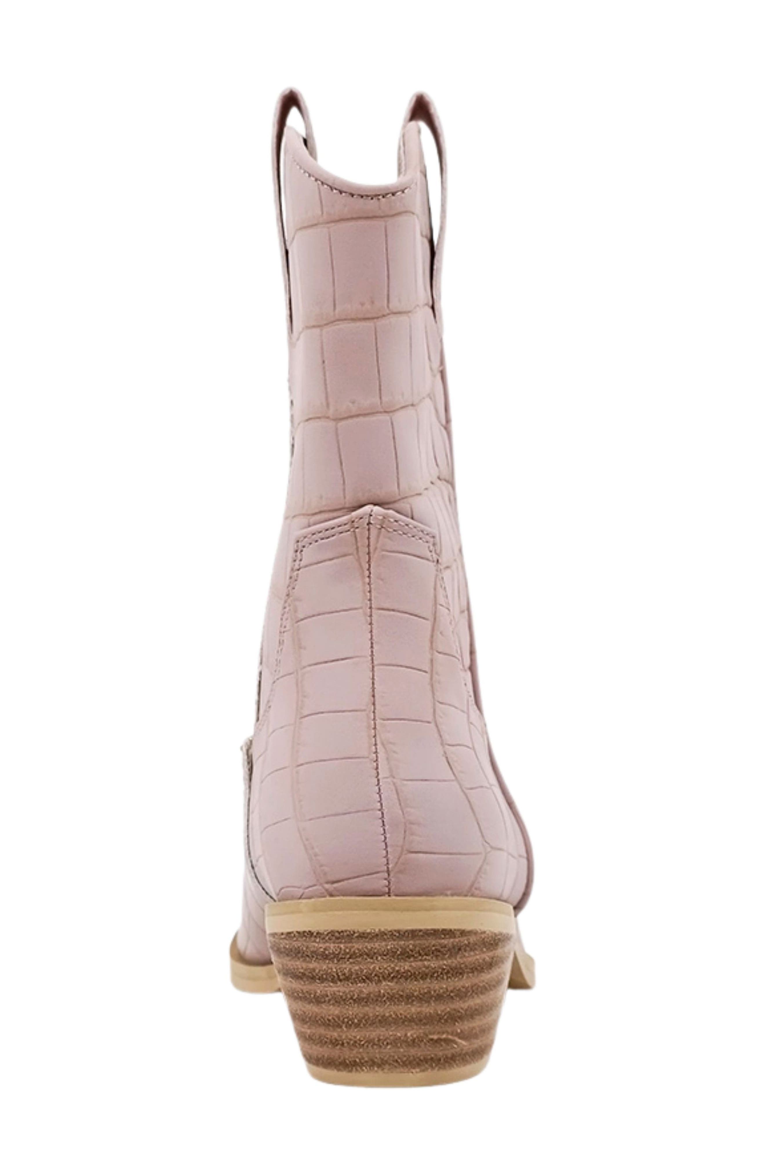 SHUSHOP Kids' Zouzou Western Boot, Alternate, color, Mauve Croco