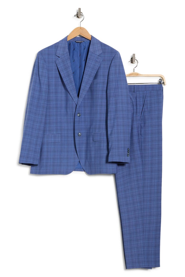 Blue Plaid Notch Lapel Suit, Alternate, color, BLUE PLAID