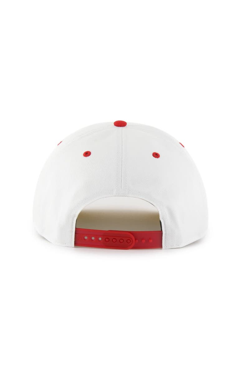 '47 Men's '47 White/Scarlet San Francisco 49ers Roscoe Two-Toned Hitch Adjustable Hat, Alternate, color,