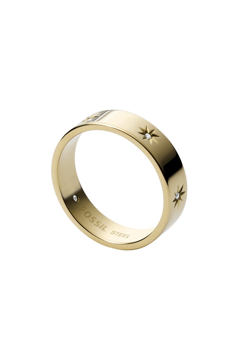 Sadie Cubic Zirconia Band Ring, Alternate, color, GOLD