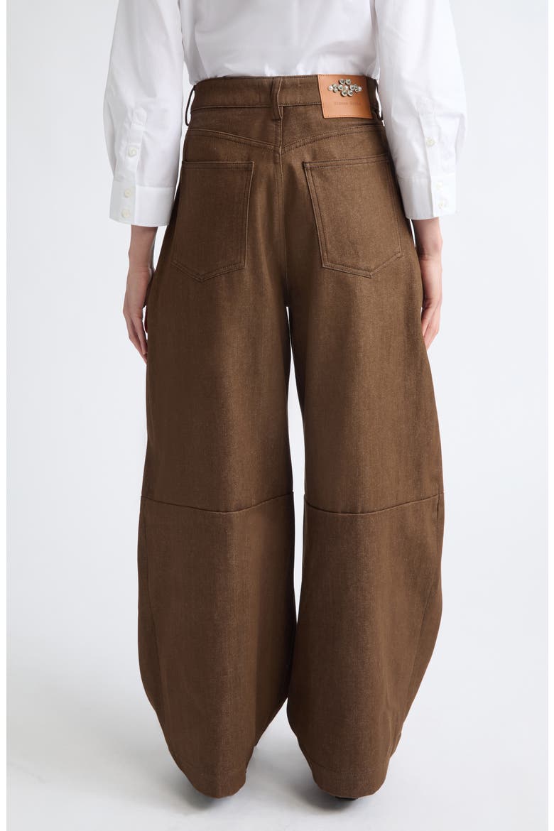 Utility Curve Wide Leg Jeans, Alternate, color, TAN