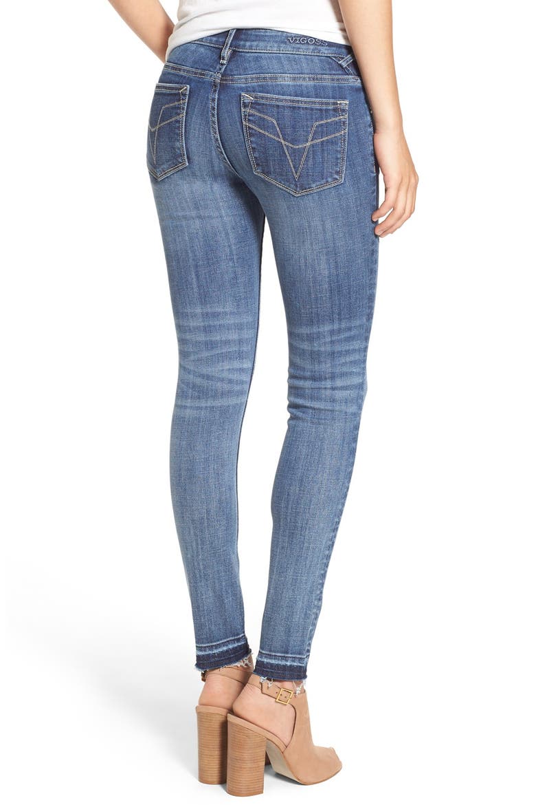 'Chelsea' Destroyed Skinny Jeans, Alternate, color, MEDIUM WASH
