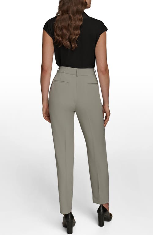 Donna Karan New York Flat Front Straight Leg Pants In Gray