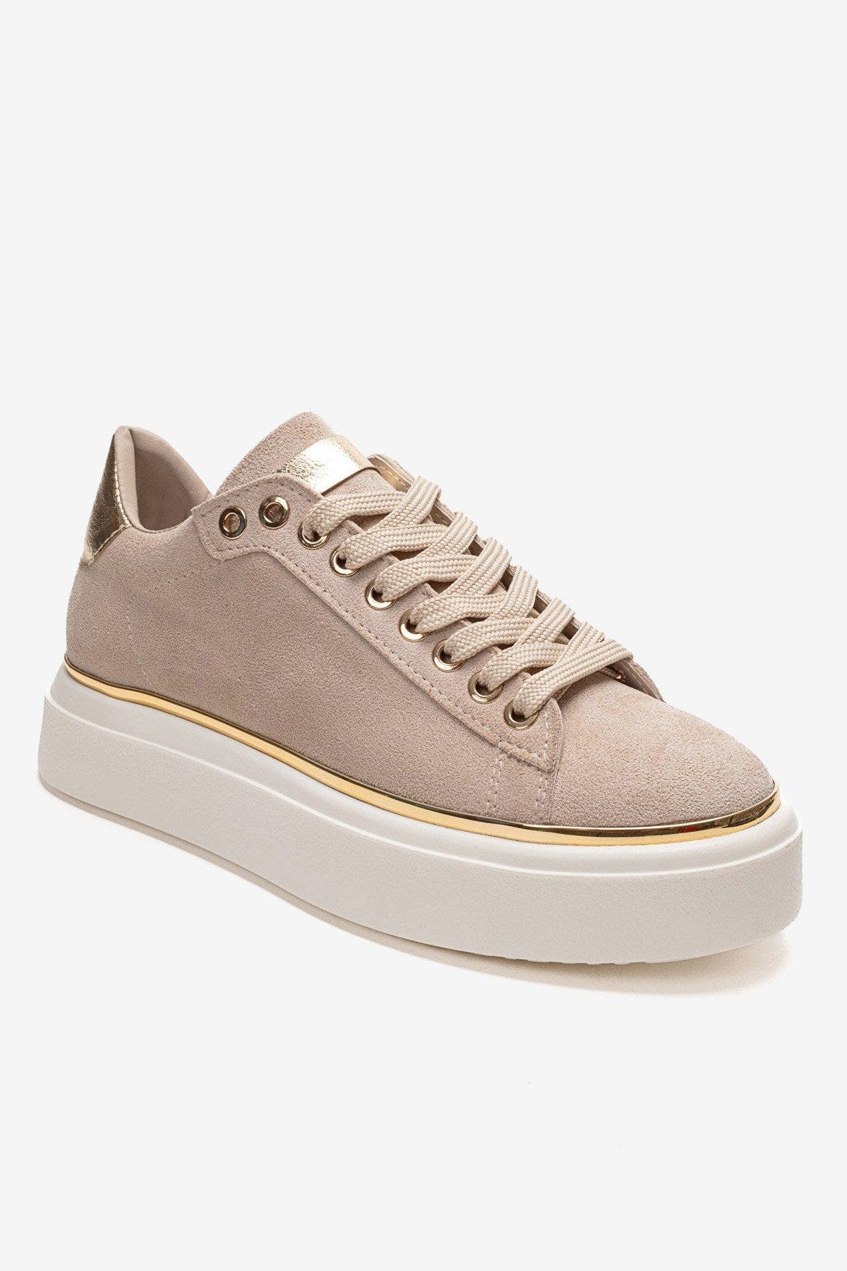 Borena Platform Sneaker, Alternate, color, Beige Suede